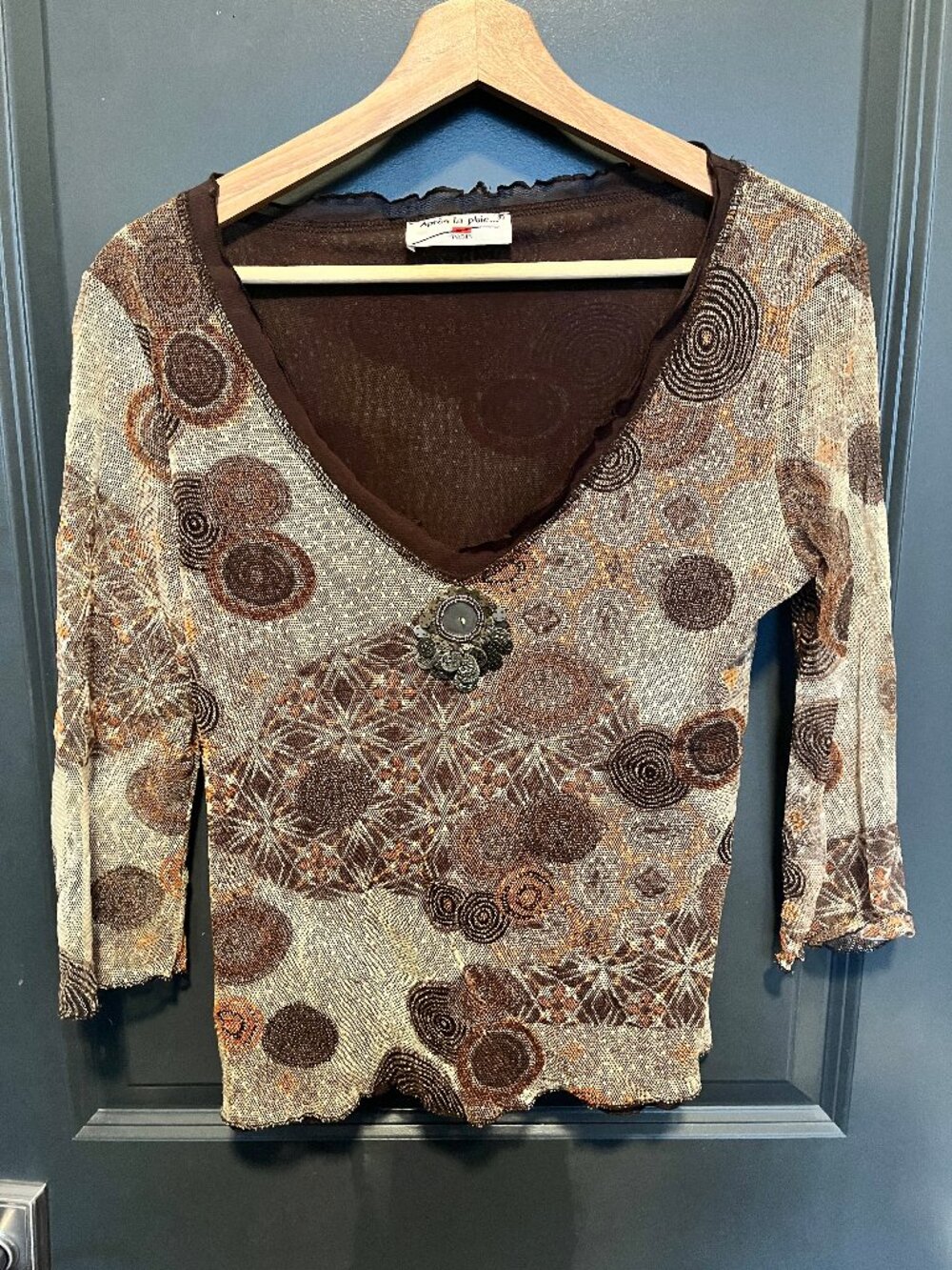 French Vintage Mesh Top